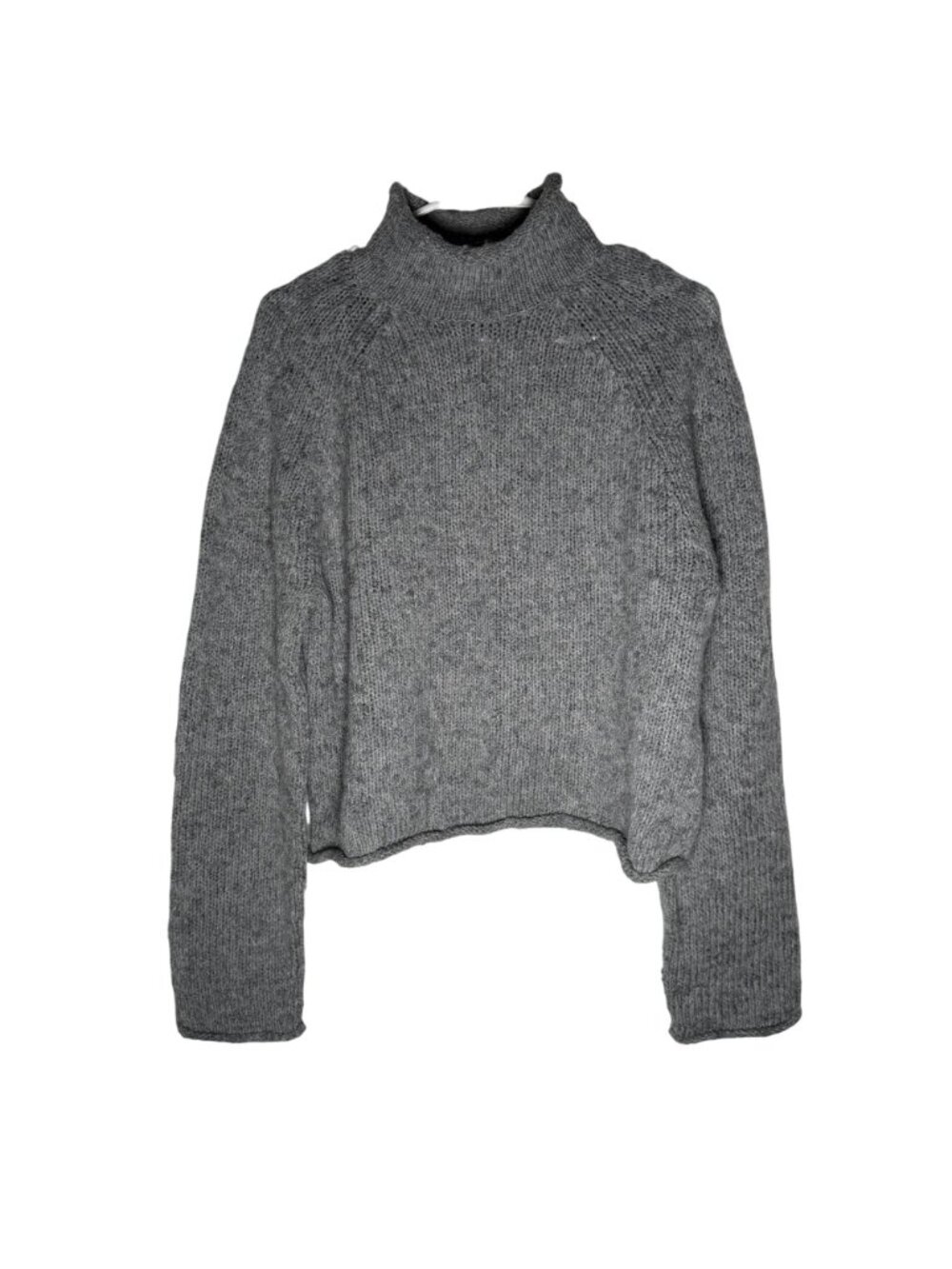 Everlane Rollneck Sweater Women's Size Small in Heather Grey Twist New With Tags - Picture 2 of 6